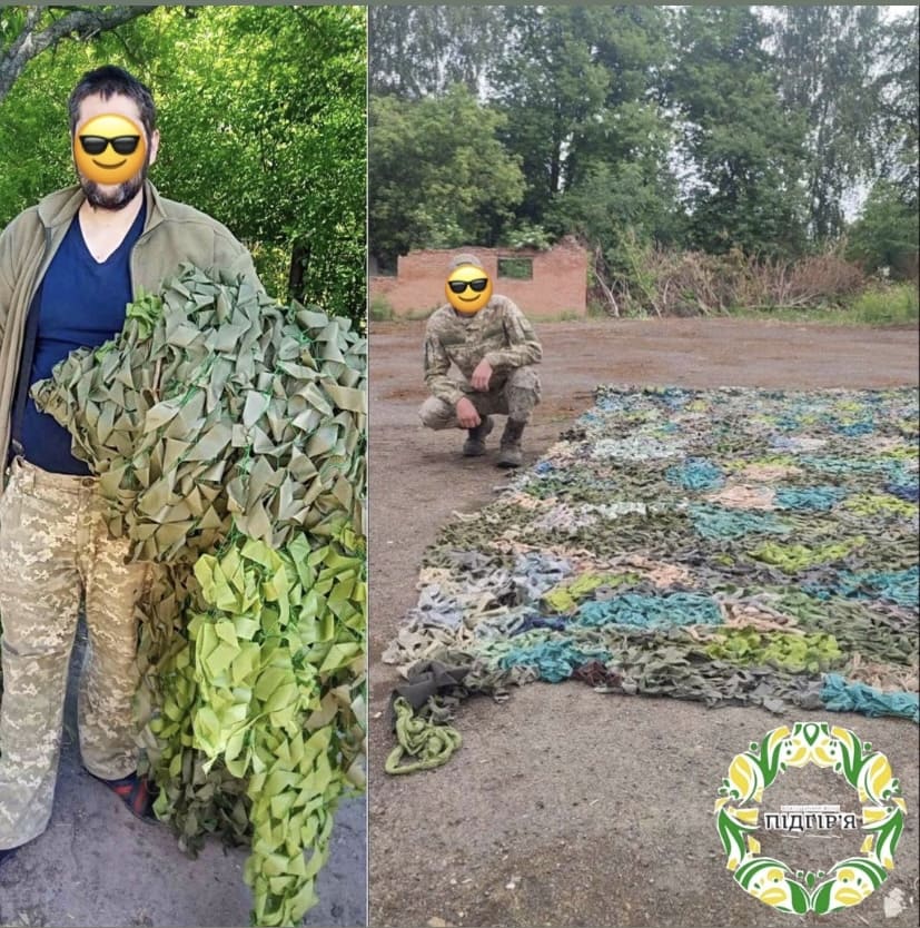Щодня наші волонтери плетуть  маскувальні сітки, щоб вберегти наших воїнів від ворожого ока!
