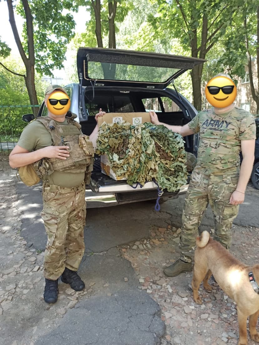 Чергова маскувальна сітка відправлена волонтерами!