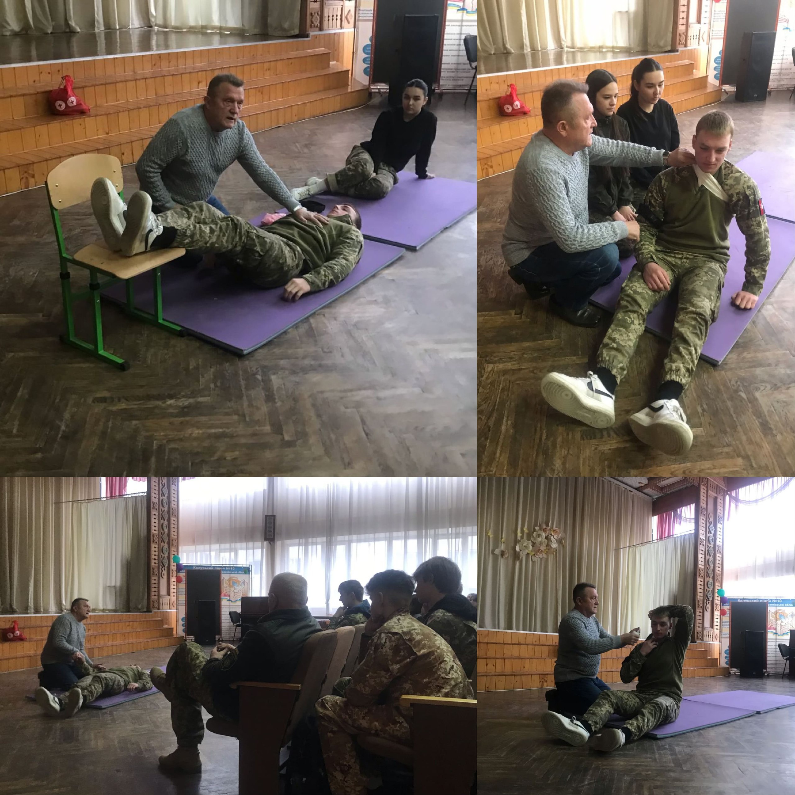 Ми продовжуємо проводити лекційні та практичні заняття з курсу тактичної медицини